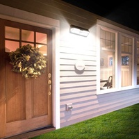 132 lampes solaires d'extérieur à LED avec détecteur de mouvement et 3 modes, étanches IP65, larges lampes murales solaires idéales pour jardin, patio, cour