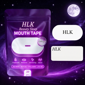 HLK Nueva Cinta Bucal Hipoalergénica Reutilizable con 6 Ingredientes: Vitamina, Aloe, COQ10 y Colágeno, con Pegamento Henkel, Certificación CE - Product Image 1