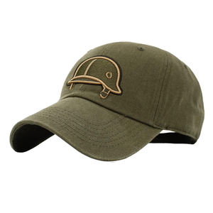 Gorra de béisbol clásica de algodón de perfil bajo, ajustable, lisa, de copa suave, sin estructura, verde, para hombre - Product Image 1