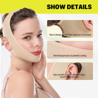 Masque de levage de visage de forme de ligne de marque privée amincissant le pansement facial élastique d'amincissement de ceinture pour des femmes