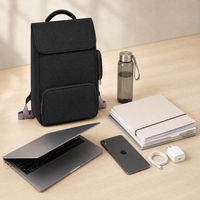 Sac à dos pour ordinateur portable de voyage d'affaires, imperméable, en polyester, souple, 36-59 L, unisexe, avec fermeture éclair, sac à dos pour ordinateur portable