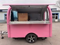Bar mobile de restauration commerciale en fibre de verre, certifié CE, facile à utiliser, pour service de bière et de nourriture, camion de restauration, remorque alimentaire
