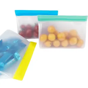 Venta al por mayor de plástico personalizable transparente Ziplock embalaje triple sellado resellable congelado fresco-mantenimiento de bolsas selladas