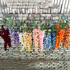 Fiori Artificiali Realistici Fatti a Mano per Matrimoni, <span class=keywords><strong>Glicine</strong></span> a 6 Rami in Seta, 183 Petali, Ghirlanda Pendente da Soffitto - Product Image 3