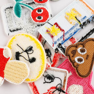 Mini plancha en el respaldo lindo bordado casa Tienda <span class=keywords><strong>Libro</strong></span> hoja llave caca cereza caca Wappen parche para equipaje etiqueta bolsa Decoración - Product Image 2