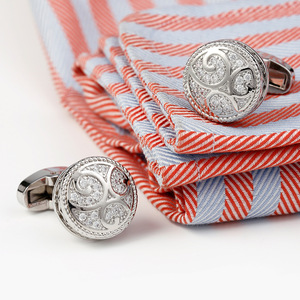 Boutons de manchette vintage pour hommes de haute qualité boutons de manchette de chemise de fleur de luxe - Product Image 4