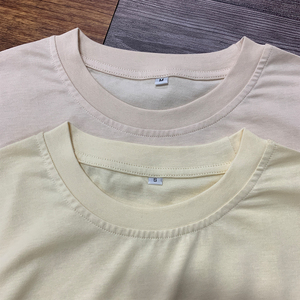 เสื้อยืดคอกลมโอเวอร์ไซส์สีแอพริคอต 100% ผ้าฝ้าย พิมพ์ลายโลโก้ตามสั่ง เสื้อยืดลำลองทรงไหล่ตกสำหรับผู้ชาย ขายดี - Product Image 6