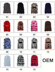 Passamontagna in Maglia Personalizzato all'Ingrosso, Stile Distressed Fuzzy Grassy One Hole Yeat Shiesty, Maschera da Sci, Balaclava - Product Image 6