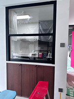 Ventana Corredera Vertical de Aluminio con Vidrio Templado, Aislante del Sonido, Resistente al Viento y a la Lluvia, para Balcón, Cocina o Sótano