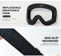 Nouvelles lunettes de ski OEM 2026 avec logo personnalisé, éponge amovible facilement, anti-buée, protection intégrale pour la neige