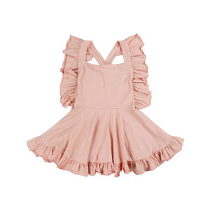 Vestido Tutú para Bebés y Niñas Pequeñas, Modelo BQ-546-YXL, Estilo Vintage, Color Sólido, Sin Mangas, Espalda Descubierta, Bonito Vestido para Niñas - Product Image 2