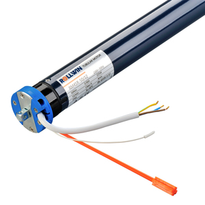 Riel de Cortina Metálico <span class=keywords><strong>Tubular</strong></span> Rollwin de 45 mm con Motor de Control Doméstico, Receptor Integrado y Accesorios - Product Image 1