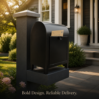 Boîte aux lettres décorative autoportante en fer de style européen avec revêtement en poudre pour extérieur, maison, jardin et poste