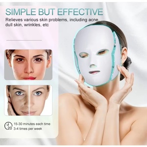 อุปกรณ์โฟตอน LED ซิลิโคนยืดหยุ่นได้ ดีไซน์รูปตัววี พร้อมโหมด 3 สี สำหรับการฟื้นฟูผิวหน้าเต็มรูปแบบและลดรูขุมขน - Product Image 6