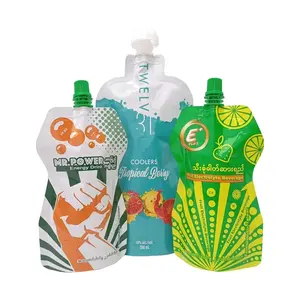 Customized Design Stand Up Liquid Packaging Bag Water Spout Pouch Bag For Hydrogen Water