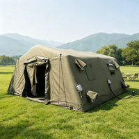 Grande tente de camping familiale gonflable multi-pièces, installation rapide, imperméable, quatre saisons, 18m, pour vacances en groupe et glamping