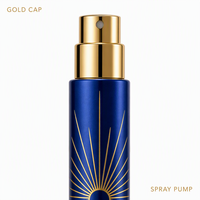 Flacons de parfum vides personnalisés, vaporisateur de voyage 35 ml avec bouchon doré, flacon atomiseur mini rechargeable, boîte de présentation en gros 480 pièces