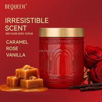 BEQUEEN Gommage Corporel au Sel Marin Parfum Caramel Vanille 700g Exfoliant Doux Éclaircissant Blanchissant Adoucissant Lissant Facile à Rincer