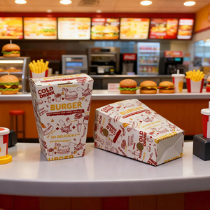Caja de Embalaje de Comida Rápida Personalizada, Desechable, Caja para Hamburguesas, Contenedor de Alimentos para Llevar, Caja Ecológica para Hamburguesas - Product Image 2