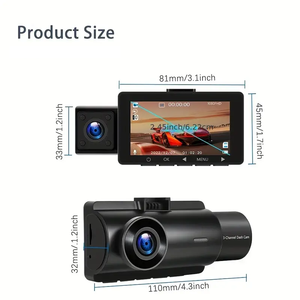 AD308 3 Channel Wifi Dashcam 4k Front Rear Inside Car 3 Camera <strong>Auto</strong> <strong>Electronics</strong> Driving Recorder Dual Lens Dash Cam HD - Product Image 6