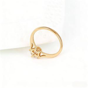 Diamond Fashion Jewelry Fashion Big ZIRCON Engagement Ring 18K Gold Plated Wedding Rings - Product Image 3