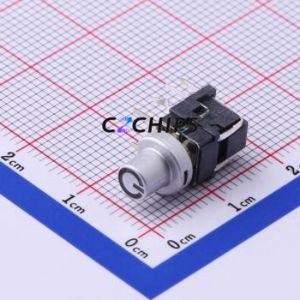 TLLAG-72BPG-R1SH1-V-A Tactile Switch Through hole Switch Single Pole Single Throw Round Button 1.6N Right Angle Insert - Product Image 2