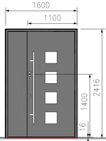 Porte d'entrée pivotante en aluminium de premier choix 2026, design moderne et atmosphérique, porte d'entrée en verre extérieure résistante aux cambriolages