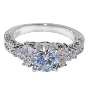 Anello di pietra donna Boho anello di cristallo CZ Vintage donna fedi nuziali moda promessa anello di fidanzamento - Product Image 5