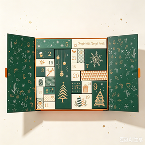 Boîtes de calendrier de l'<span class=keywords><strong>avent</strong></span> personnalisées vides avec finition vernie, papier recyclable personnalisé pour cosmétiques, bijoux, parfums - Product Image 4