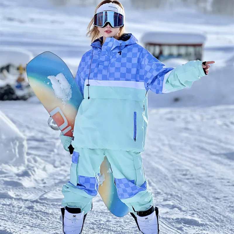 Tuta da sci da donna 2023 sport all'aria aperta abbigliamento da Snowboard giacca tuta da sci impermeabile antivento Set uomo pantaloni da neve abbigliamento invernale