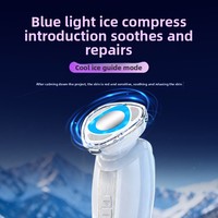 Nouveau masseur facial à vibrations chaudes et froides pour la maison avec microcourant liftant et raffermissant, appareil de rajeunissement de la peau à LED 7 couleurs
