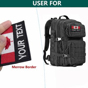 Écussons personnalisés du drapeau canadien, brodés, tactiques, de moralisation, avec nom de héros, emblèmes nationaux, pour sacs à dos de voyage - Product Image 3
