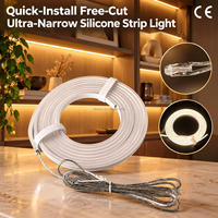 Bande LED néon flexible découpable à CRI élevé 90, tube en silicone 24V, lumière sans points pour armoire, vitrine FREE0408-23