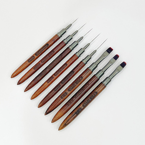 Pinceau liner à ongles en nylon personnalisé avec manche en bois, stylo de dessin fin pour fournisseur professionnel d'articles de nail art - Product Image 3