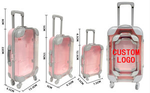 2025 haute qualité Mini <span class=keywords><strong>valise</strong></span> de maquillage Logo personnalisé bas quantité minimale de commande brillant à lèvres cils outils en gros boîte d'emballage transparente modèle 3D - Product Image 6