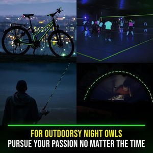 Cinta Fluorescente Verde de 1"x30FT, Cinta de Seguridad Autoadhesiva que Brilla en la Oscuridad <span class=keywords><strong>para</strong></span> Marcado de Seguridad, Decoración de Fiestas, Salas de <span class=keywords><strong>Escape</strong></span>, Manualidades - Product Image 4