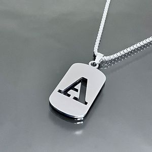 Nuova vendita creativa 26 alfabeto inglese <span class=keywords><strong>collana</strong></span> con pendente cavo stile Punk in acciaio inossidabile <span class=keywords><strong>collana</strong></span> di fascino per il partito - Product Image 1
