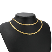 Chaîne plaquée or 18 carats, chaîne en acier inoxydable 4 mm, chaîne NK, accessoires pour la fabrication de colliers, bracelets et bijoux de ventre DIY