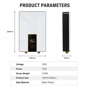 <span class=keywords><strong>Chauffe</strong></span>-<span class=keywords><strong>eau</strong></span> instantané électrique intelligent à température constante 7000W avec écran LED, boîtier en plastique IPx4, pour hôtel et usage domestique - Product Image 5
