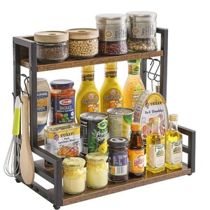 Étagère à <span class=keywords><strong>épices</strong></span> pliante en bois à 4 niveaux avec design étagé, organisateur de cuisine sur pied, étagère de <span class=keywords><strong>rangement</strong></span> pour comptoir, <span class=keywords><strong>placard</strong></span> - Product Image 1