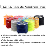 120D 150D Salzwasser fischen Slowing Assist Jigging Hooks Binde faden Hand gestrickter Faden Fliegen binde materialien 150 Meter