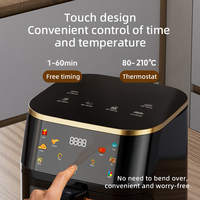 Friteuse numérique à écran tactile intelligent de grande capacité de 8L Friteuse à air chaud électrique