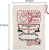 Sac de Noël en toile à cordon de serrage, motif Père Noël, multi-designs, pour cadeaux et jouets, décoration de fête