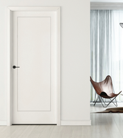 Porte intérieure moderne en MDF blanc non fini, 2 panneaux, 30x80 pouces, pour villa