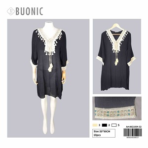 Buonic Copricostume da Spiaggia Estivo da Donna 50x90cm, Tunica Ricamata, Sarong Casual W21054-32 - Product Image 1