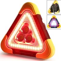 Avertisseur d'urgence portable trois-en-un avec éclairage LED et port de charge USB pour le camping