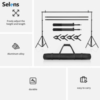 Kit de support de fond photo portable Selens 10x10 pieds avec pinces et sac de transport