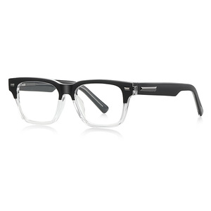 Occhiali Presbiopici Quadrati Trasparenti Marroni per Uomo, Occhiali <span class=keywords><strong>da</strong></span> <span class=keywords><strong>Computer</strong></span> per Vista Affaticata, Montatura TR90 Alla Moda Anti Luce Blu - Product Image 4