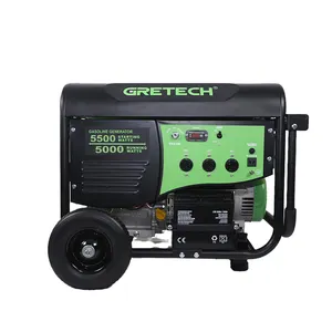 Gretech JL650012販促用電気始動工業用充電式ガソリン発電機5kwガソリン