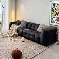 Canapé modulaire Timberight Simplicité Moderne en velours, une place, avec housse en laine d'agneau, rembourrage en éponge, design portable, petit format
